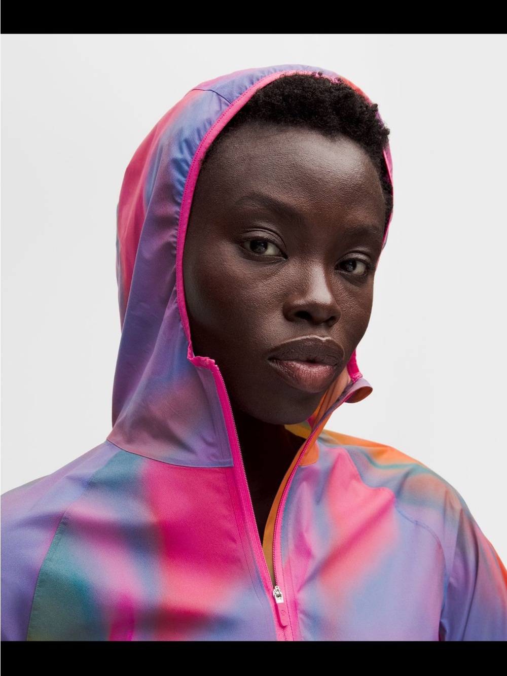 lululemon🍋Packable Trail Running Multicolor Hooded Jacket Size 12 NWT💖🧡💙 - Picture 4 of 16